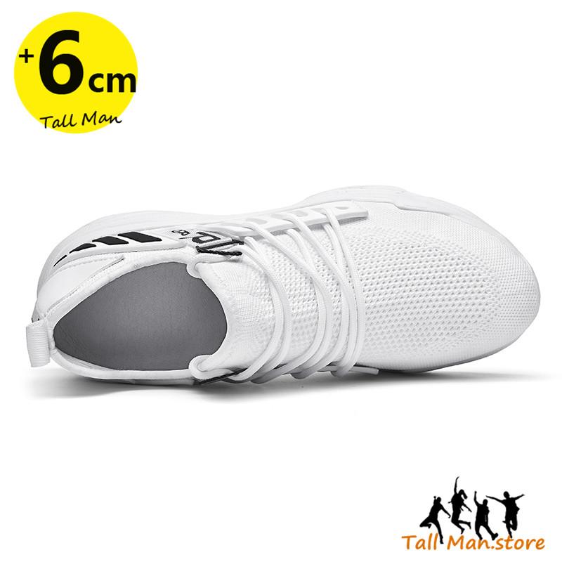 Sports Sneakers Men Elevator Height Increase Shoes Insole 6Cm Mesh Man  Leisure Fashion Plus Size 36-44