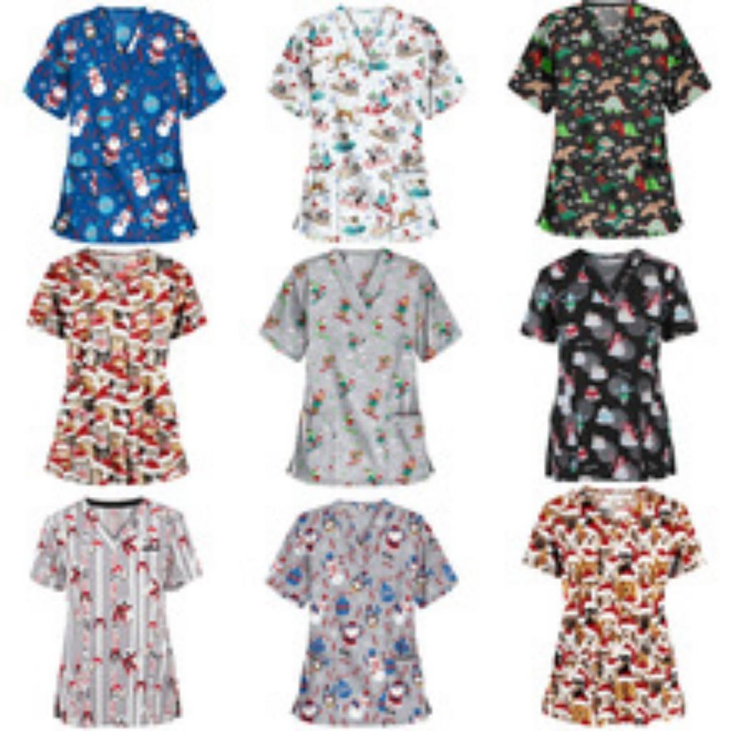 Spring Summer Women's V Neck Polka Dot Short Sleeve Shirt Casual Fashion Versatile Top for European American