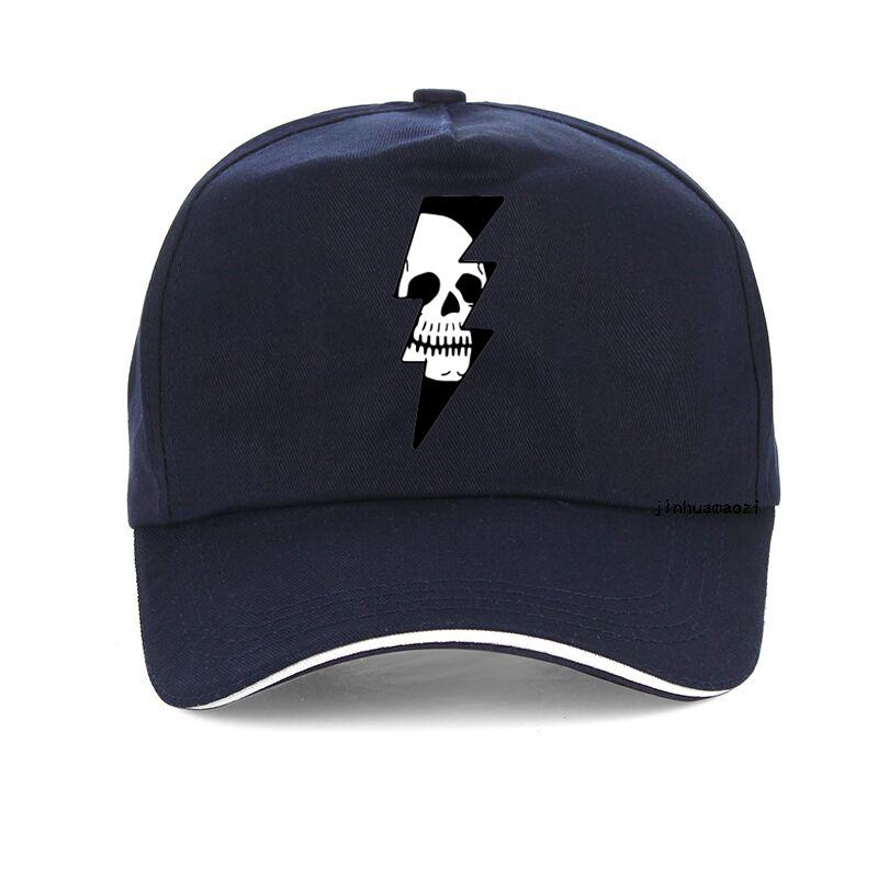 Thunder Skull Badge Lightning Skull Baseball Cap Fashion Casual Unisex Snapback Hats Summer Adjustable Dad Hat