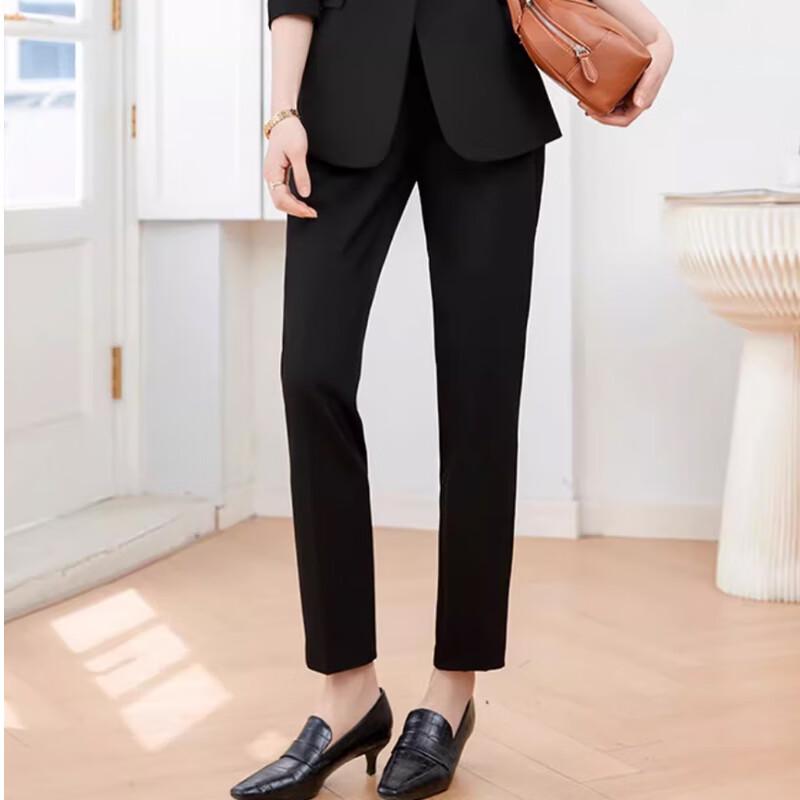 Luomeng Men s Elastic Straight-Leg Business Trousers One Size