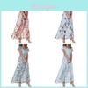 Summer Floral Chiffon Dress With V Neck Short Sleeves For Elegant Casual Wear