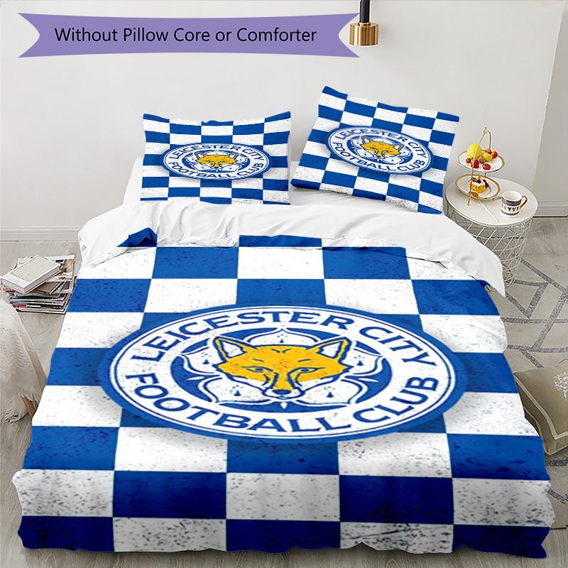 City Football Club Printed Pattern Duvet Cover Set – includes 1 duvet cover and 2 matching pillowcases Bedroom decor Christmas gifts