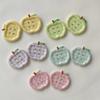 10Pcs INS Cute Little Fresh Plaid Apple Button Sweet Girl Skirt Sweater Coat DIY Deco Women's Kids Clothing Sewing Accessories