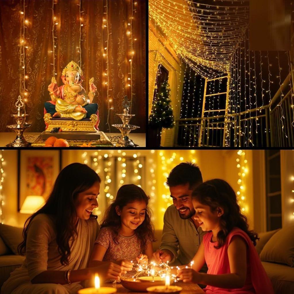 Starlit 12 Meter 72 LED-slinga för dekoration | Festival LED-slinga för hemmet | Varmvit, Förpackning med 1