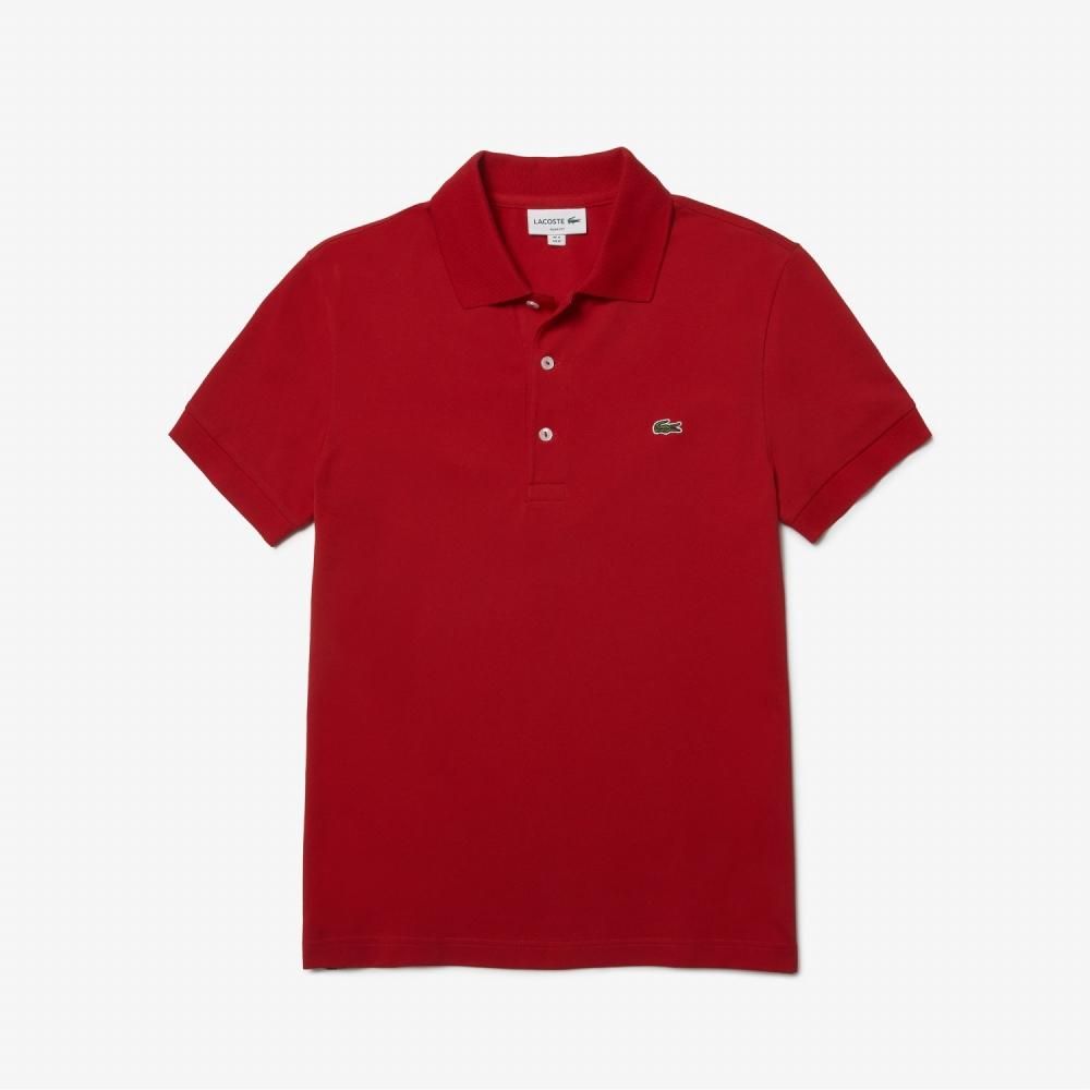 

LACOSTE Mens Slim Fit Basic Short Sleeve Polo Red
