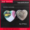 Heart-Shaped Tinplate Badge DIY Kit for Custom Name Tags
