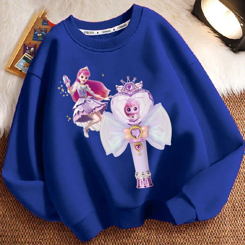 Niedliche Cartoon-Rundhals-Hoodies für Kinder, Langarm-Freizeit-Hoodies für Jungen und Mädchen für Frühling und Herbst