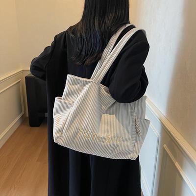 One-Shoulder Nylon Tote Bag - Large Capacity for College Students and Commuters