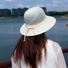 Summer Women's Sunshade Straw Hat Hat Bow Woven Bucket Hat Sun Protection and UV Protection Sun Hat