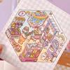 40pcs 3D Mini Diorama Sticker Book , Quiet Book Crafts with Miniature House Scenes, 3D Visual Journal Scene Stickers