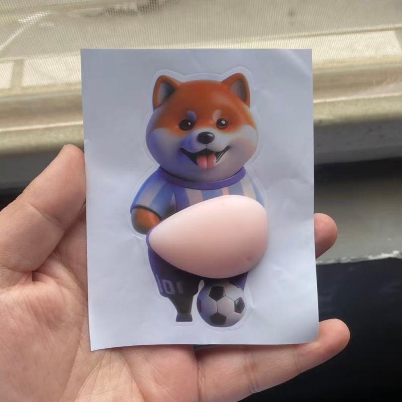 3D Köpekçik Fermuar Açma Sıkıştırma Çıkartması Sevimli Shiba Inu Büyük Karın Çıkartması Karikatür Kendin Yap Tablet Telefon Kılıfı Çıkartması Çocuk Oyuncak Doğum Günü Hediyesi