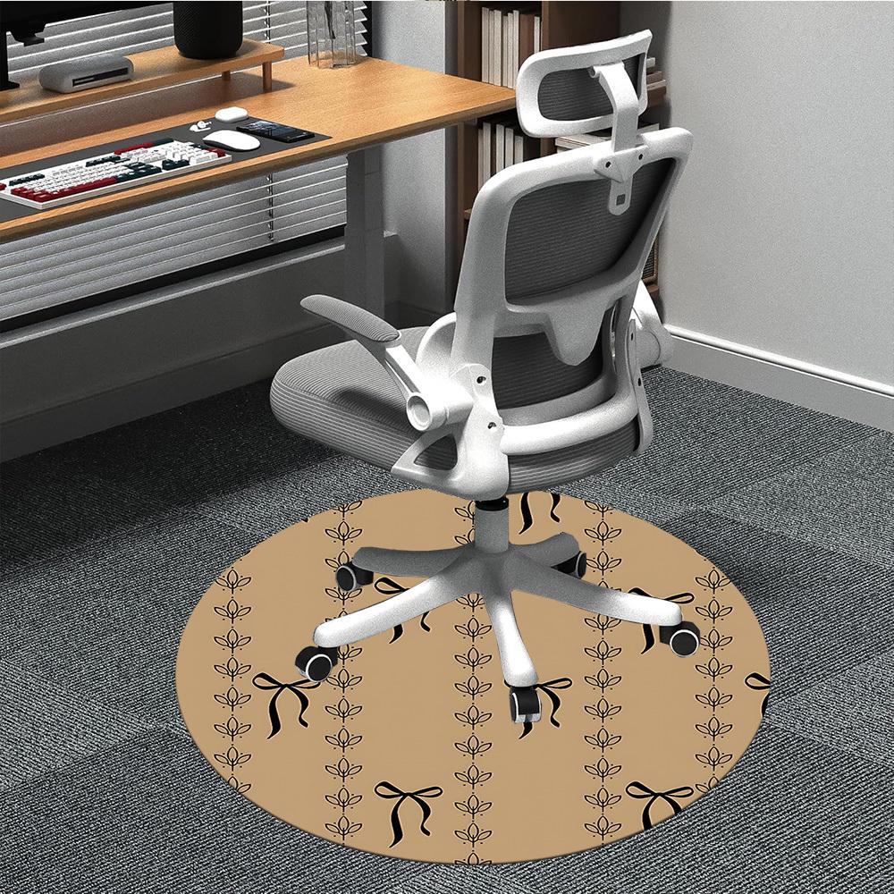 

1pc Ribbon Decor Chair Carpet for Office, Soft Flannel Throw Mat, Perfect for Office, Holiday Party Decoration Choice yy260209076 80cm by 80cm