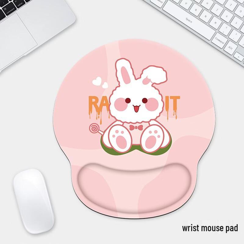 Fumade Ergonomic Sitting Rabbit Wrist Rest Mouse Pad 2-Pack