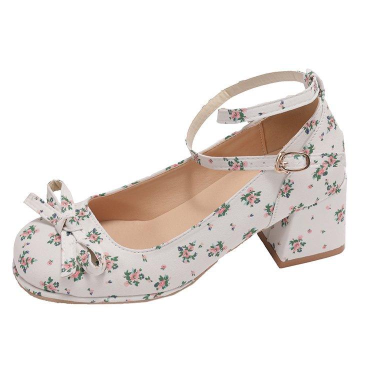 Mary Jane bag head sandals women's summer wear 2025 new French beautiful small heels thick heels not tired feet high heels