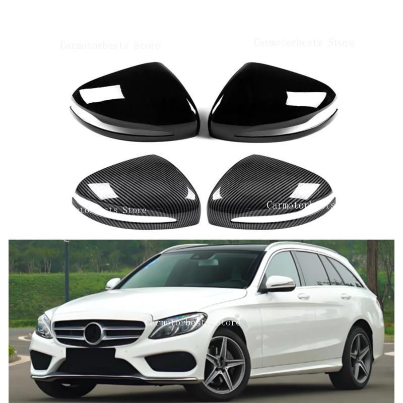 Car Rearview Side Mirror Cover Fit For Mercedes-Benz E GLC S C Class W205 W213 X253 W222 W238 Wing Cap Rear View Case Trim LHD