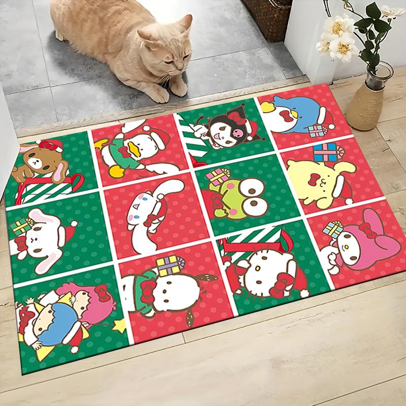 Christmas Characters Celebration Carpet Rug Soft Washable Anti Slip Home Living Room Sofa Mats Personalized Christmas Rug