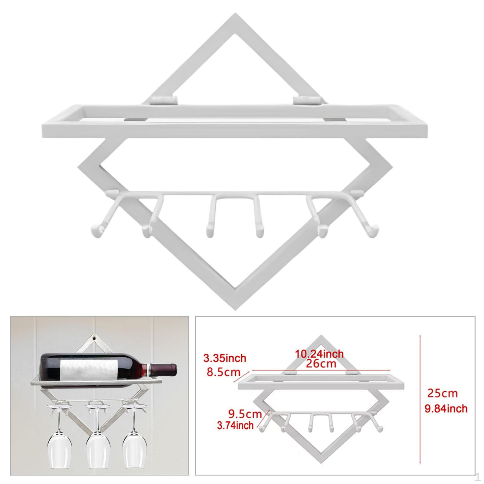 

Настенная полка для вина, крючок для бутылки, подвесной металлический большой держатель для хранения в шкафу для гостиной белый