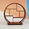 Yousheng Miniature Display Shelf Chinese Style Furniture Round Decorative Shelf Ornament for 1:12 Dollhouse Miniature Model