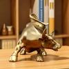 Skinds Wall Street Bull Statue, Wall Street Bull Art Decor Ox Figure Statues Represents Good Luck of Career and Wealth