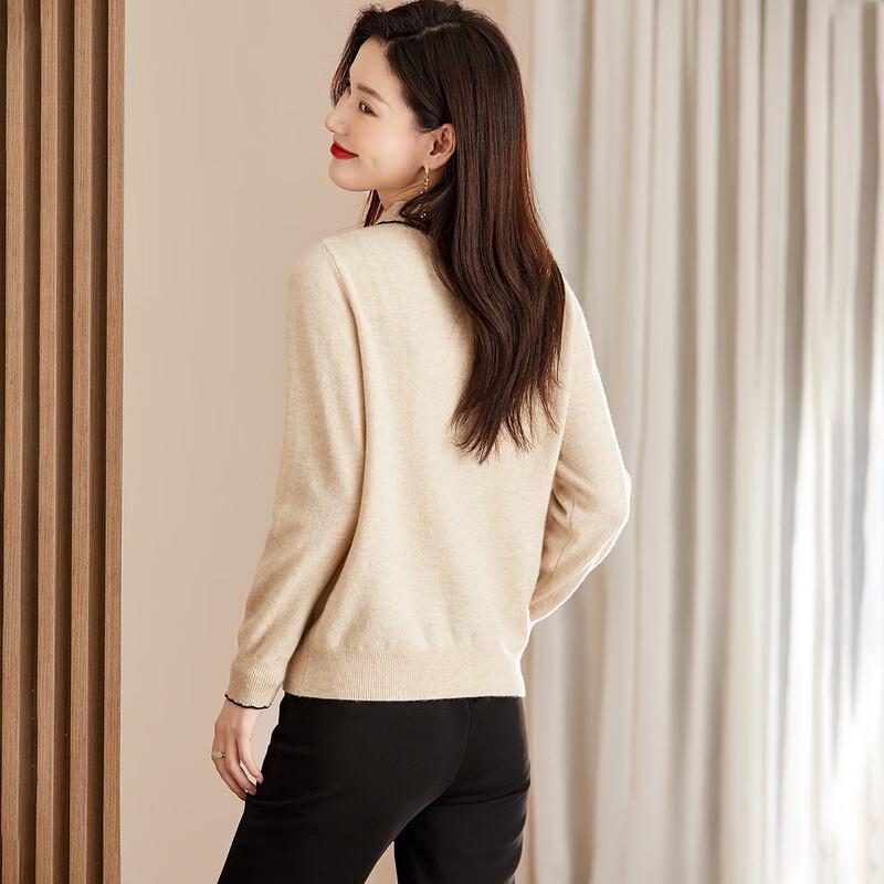 Women's 100% Wool Hot Diamond Lapel Sweater