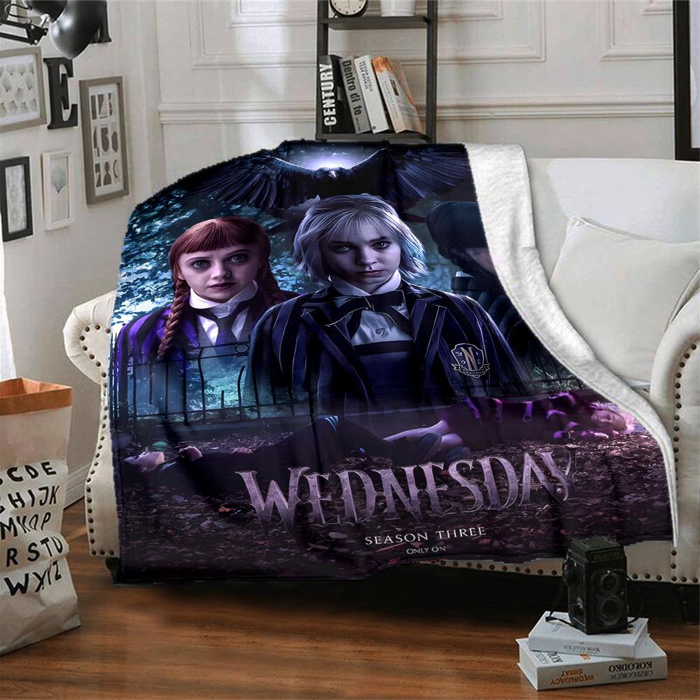 1pc Wednesday Blanket, Gift, for Men and Women, Soft Blanket, Good for Sofa Bed Couch Travel, Lightweight Flannel Blanket