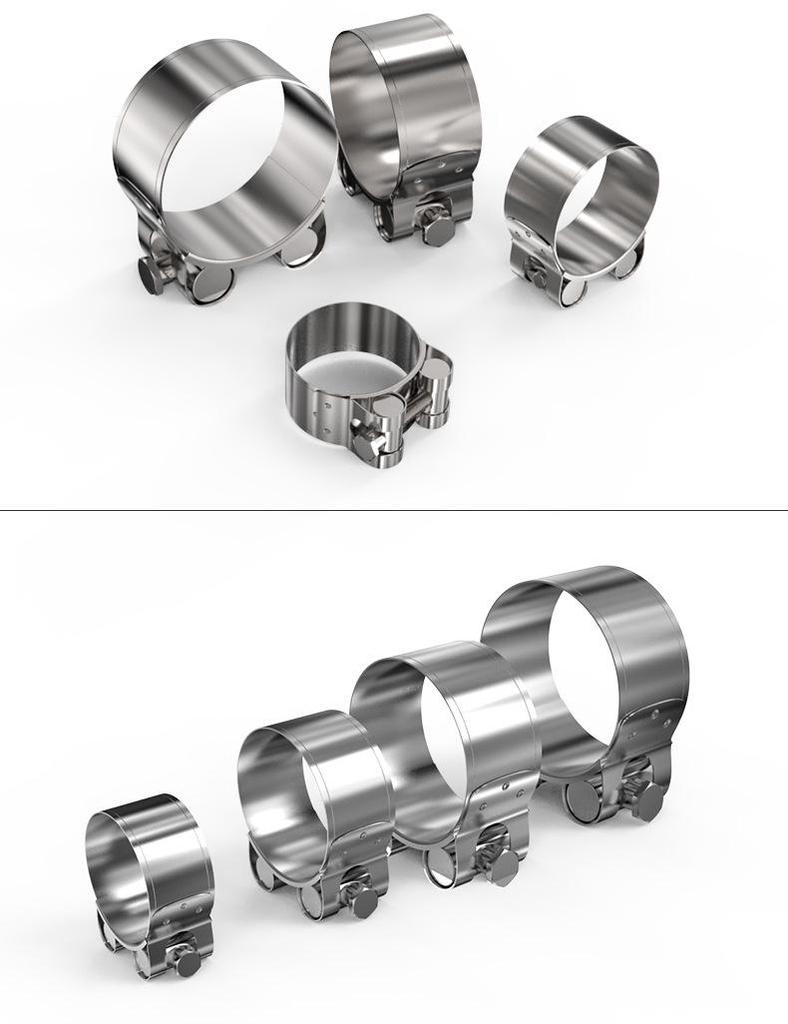 Stainless Steel Car Exhaust Widened Hose and Pipe Clamp