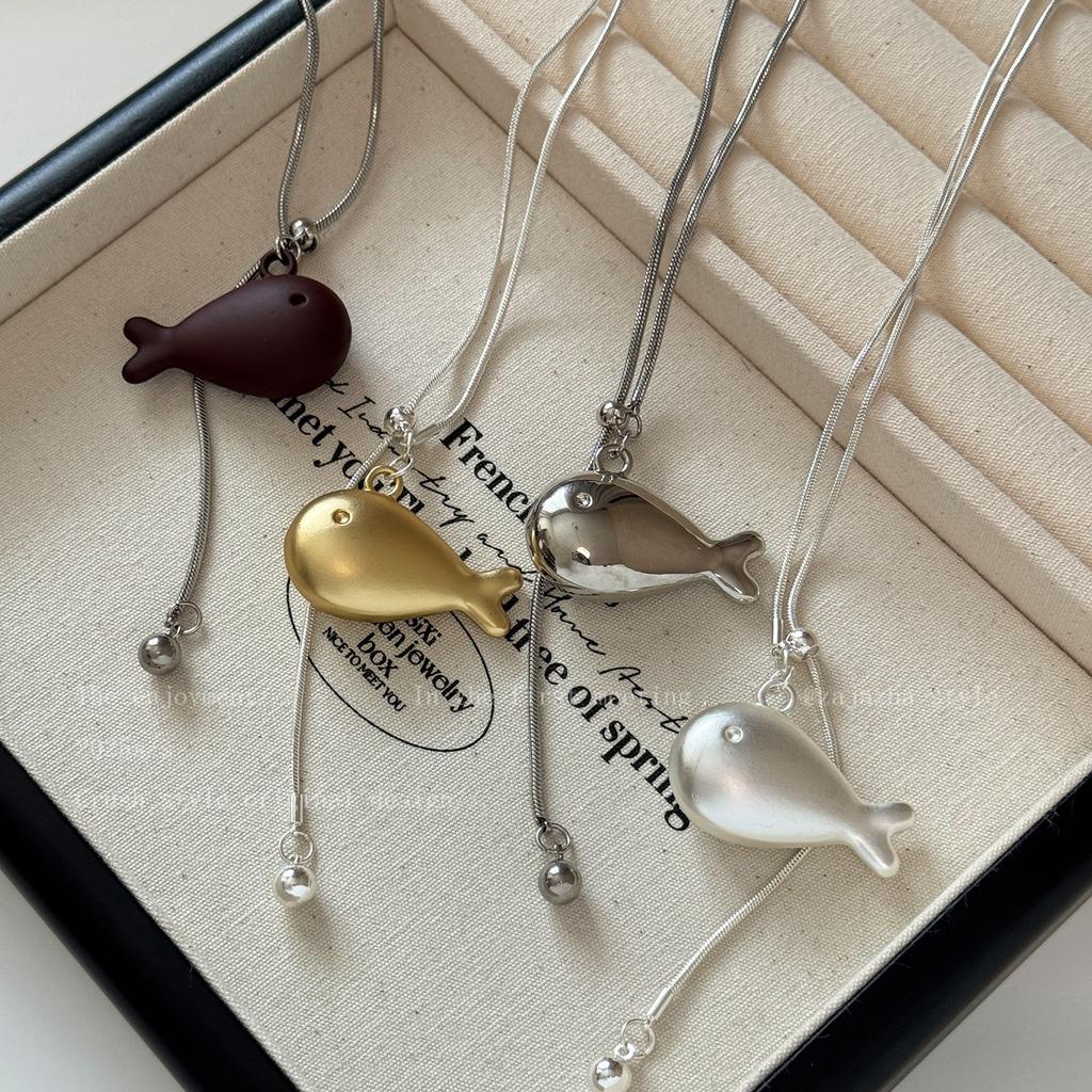 Pulling Necklace for Little Fish - Simple and Stylish, Unique Design, Cute Long Winter Decorative Sweater Chain