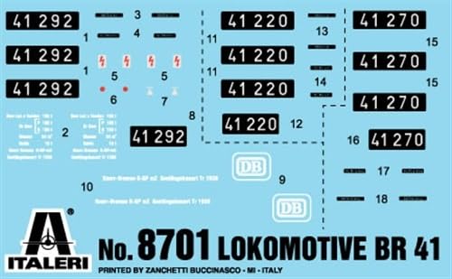 Platz Italeri 1/87 (HO) German Steam Locomotive BR41 Plastic Model Kit IT8701
