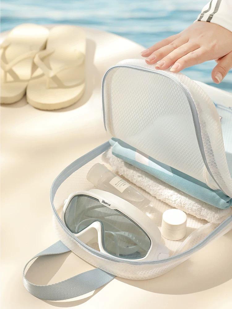 Geantă de înot impermeabilă din PVC pentru femei: Geantă de mână portabilă umedă/uscată pentru plajă și sport