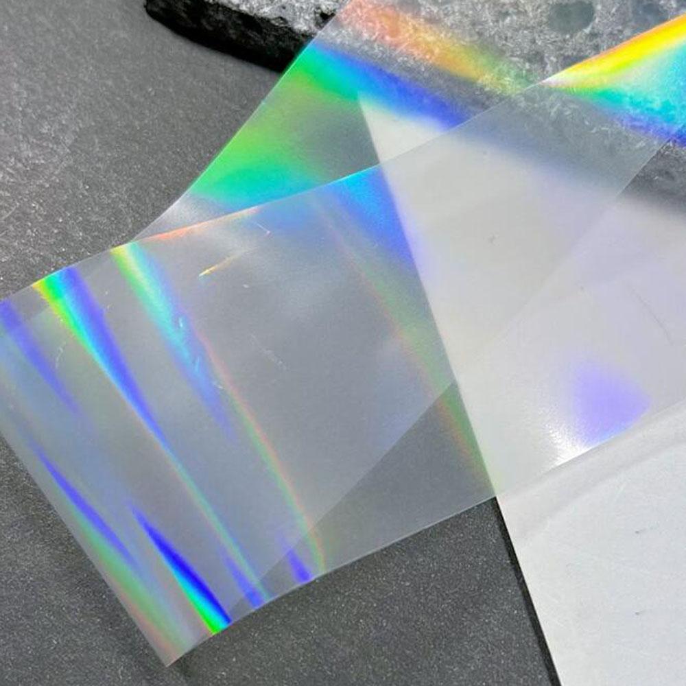 2.5/4X50CM/10 Rolls Laser Aurora Star Nail Transfer Foil Clear Glass Galaxy Aurora Nail Foil Transfer Stickers DIY Nail Art Foil