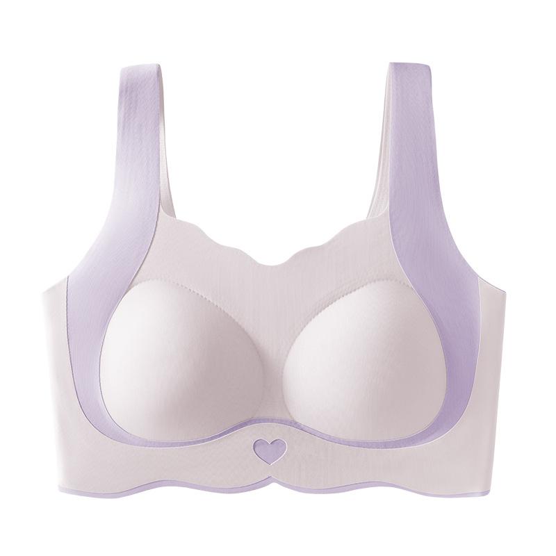 Adolescent girl seamless underwear junior high school student fixed integrated cup bra underwear comfortable breathable sports underwear