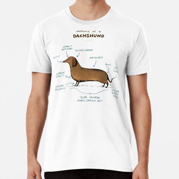 

Anatomy of a Dachshund Premium T-Shirt S to 5XL Made in the AU/USA T-Shirt 2XL