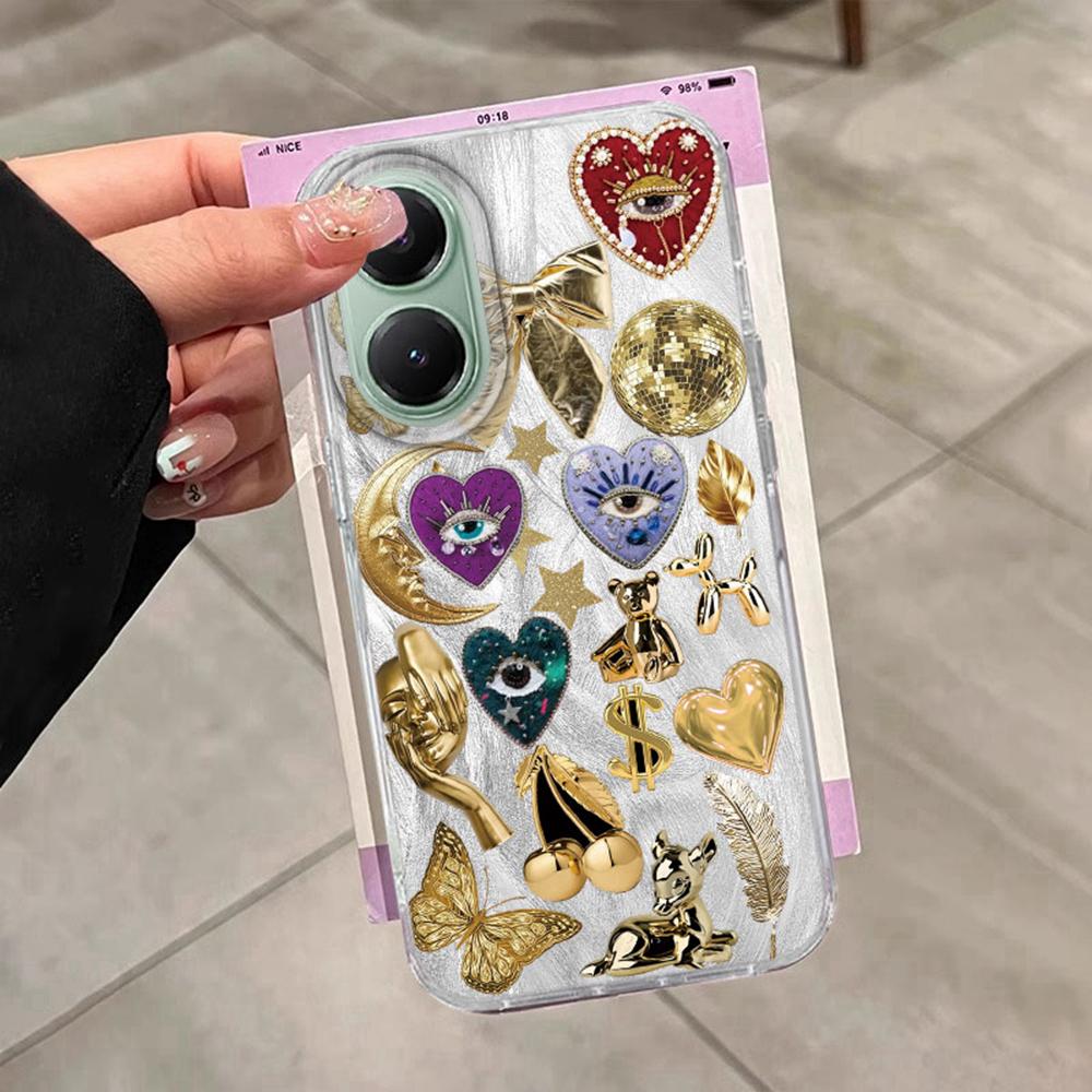 Retro Style Pink Face Sun Stars Women Girls Phone Case for Xiaomi Poco X5 X7 M6 Pro X6 X3 Pro NFC C75 C71 C65 C61 M5S Back Cover