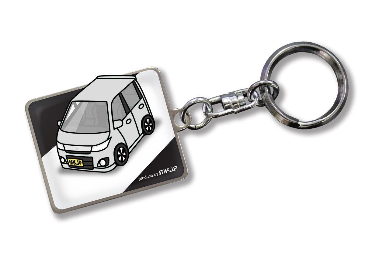 

Custom Keychain for Wagon R Stingray Black Silver Car Color [MKJP] MH23S, Base,