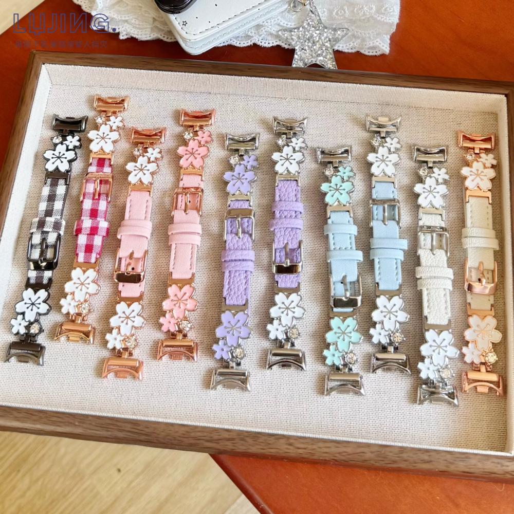 Δερμάτινο Λουράκι με Διαμάντια για Xiaomi Mi Band 10 9 8 Βραχιόλι για Xiaomi Mi Band 8 9 Pro/Redmi Watch 4 5 6 NFC Αθλητικό Λουράκι