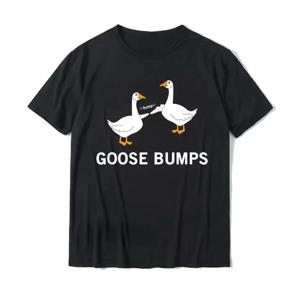 

Kawaii TShirt Funny Goosebumps Silly Goose T Women Men Casual Commuter Tops Oversized Tee Camisetas Custom XXXXXL чёрный