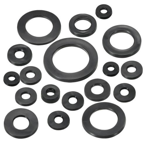 PATIKIL M6 Rubber Flat Washers, 20pcs, 6mm Inner Diameter, 13mm Outer Diameter, 1.6mm Thick, Sealing Spacer Gasket Ring for Faucet Pipes, Water Hose F