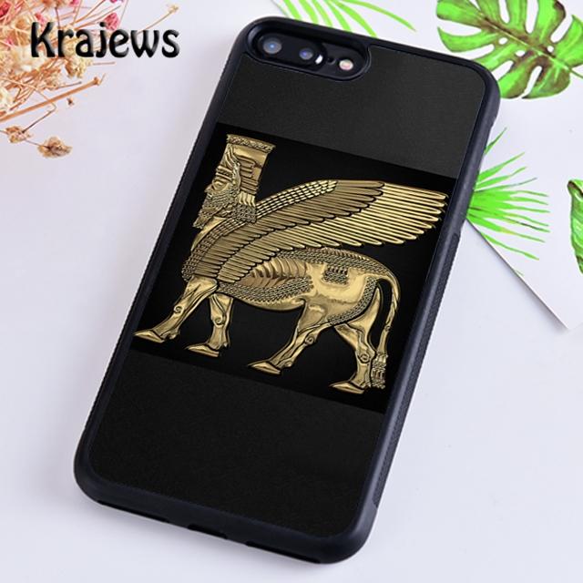 

Krajews Lamassu Assyrian Mesopotamian Phone Case Cover For iPhone 17 Air 16 15 14 plus 11 12 13 pro max coque iPhone 11pro max