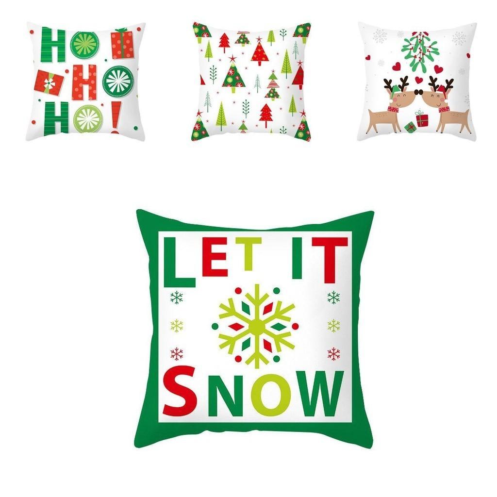 Festive 18 Inch Merry Christmas Cushion Cover Showcasing Cheerful Santa Claus Motif