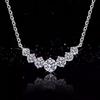 New Fashion Fine Gold O-shaped Chain Necklace 1 Carat Lively Water Drop Moissanite Pendant for Women