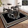 Musiknoten Teppich, Schalldämmende Bühnen Teppichmatten Teppiche für Schalldämmung Bass Trommeln Snare Elektronische Jazz Musikalische Boden