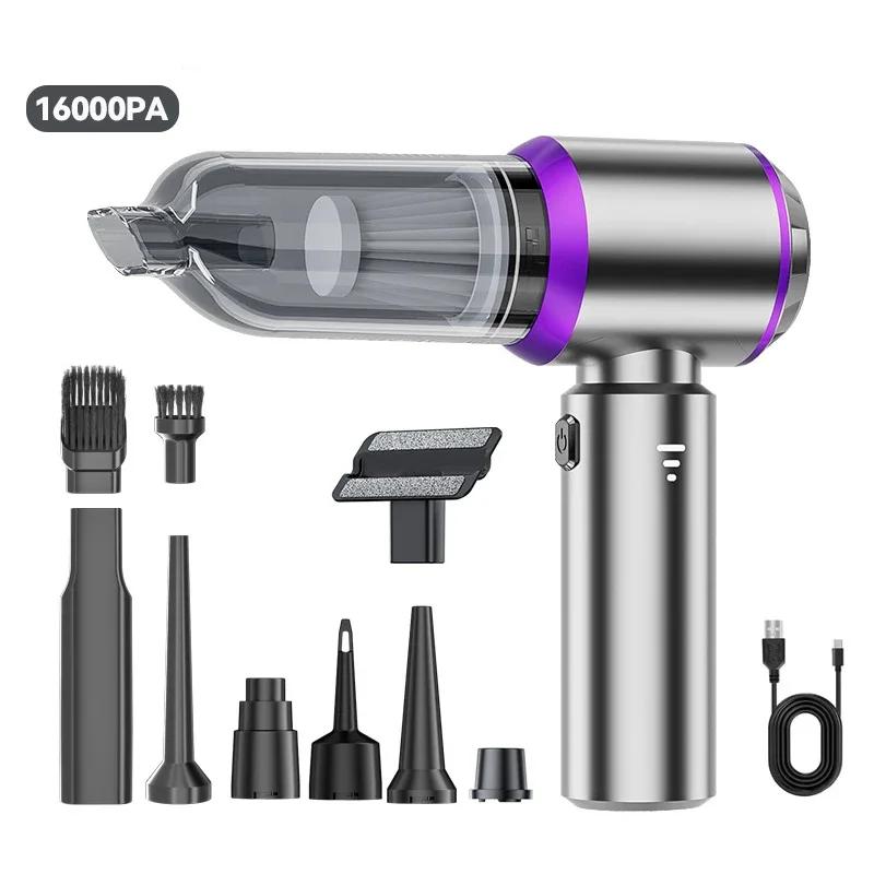 3-в-1 Пылесос-обдув сжатым воздухом Беспроводной обдув пыли 6000 мАч Перезаряжаемый 290000 Па Пылесос Электрический воздушный насос Портативный для автомобиля