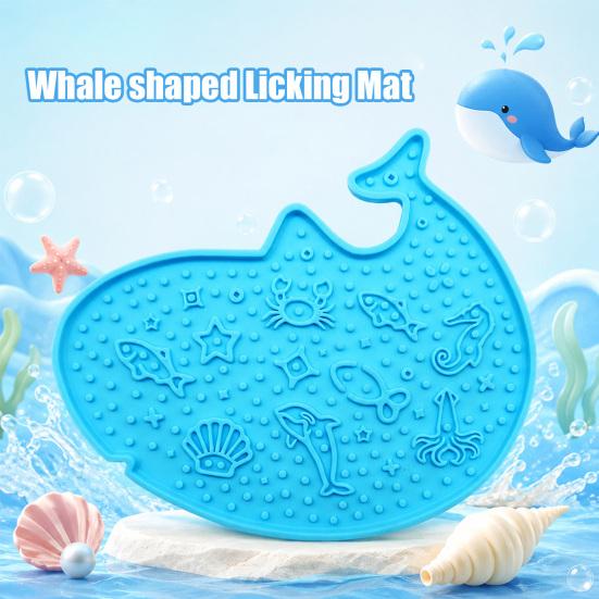 Pet Slow Food Mat with Suction Cups Whale Shape Slow Feeding