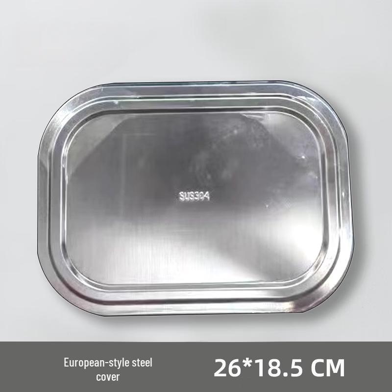 WUHE Stainless Steel Divided Lunch Tray with Lid