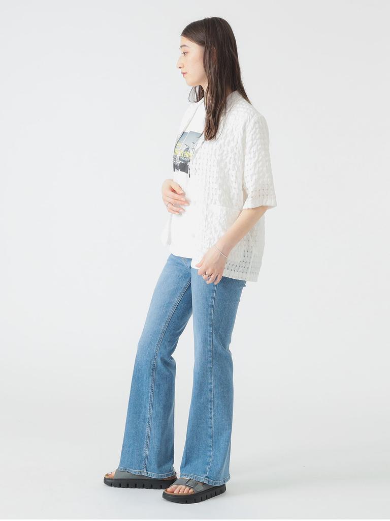 LIFE STORE by BEAMS Sheer Check Jacket Size S BMING (Sizes S-M) Women's White,
