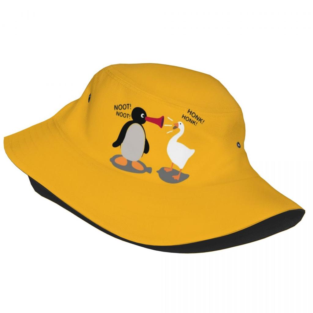 Noot Noot Honk Honk Unisex Bucket Hat Přizpůsobit Summer Beach Sun Pingu Cartoon Hat