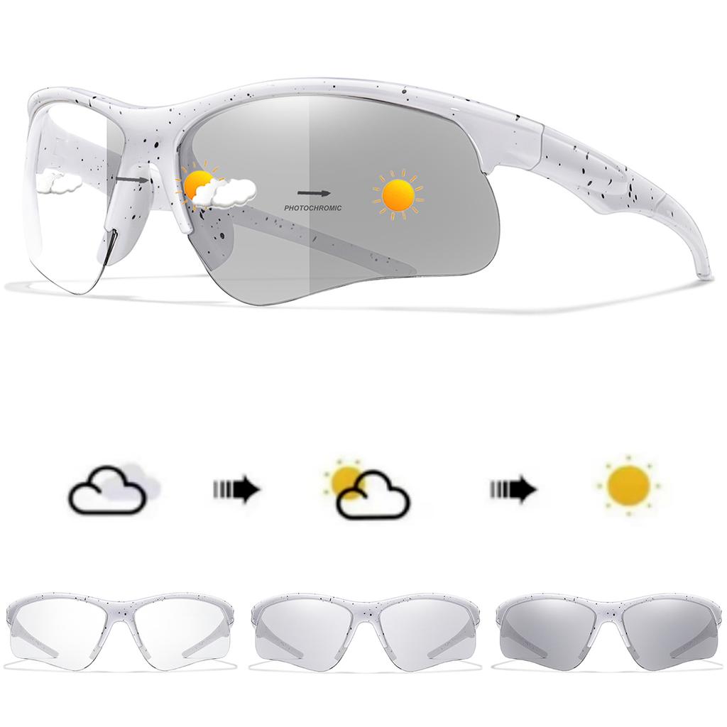 Fashion Photochromic Fishing Sunglasses Men Women Outdoor Mtb Bicycle Cycling Runnging Eyewear Sports Bike Windproof Goggles