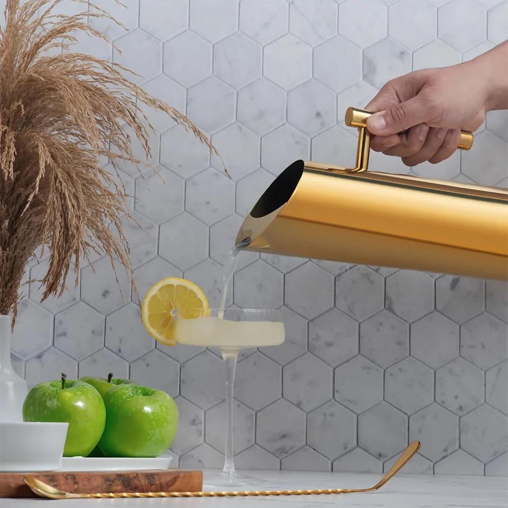 1.5/2L Stainless Steel Pitcher Pot Cold Water Wine Juice Pitcher Water Jug Kettle for Hotel Bar Cold Container Freeze Water Pot