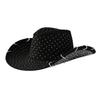 Cappello Speciale di Jeans Cappello da Cowgirl con Strass Ragazza da Festa Y2K Cappello da Ragazza Western Bling Bling Cappello Talor Cappello Panama Retrò Britannico per la Chiesa