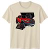 T-shirt Homme Camion Rouge Automobile T-shirt Femme Haut Graphique Unisexe
